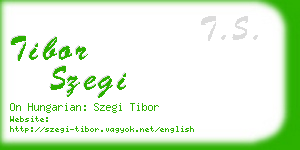tibor szegi business card